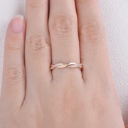 0.25CTW Round Brilliant Cut Infinity Shank Unique Wedding Band Mapple Gems